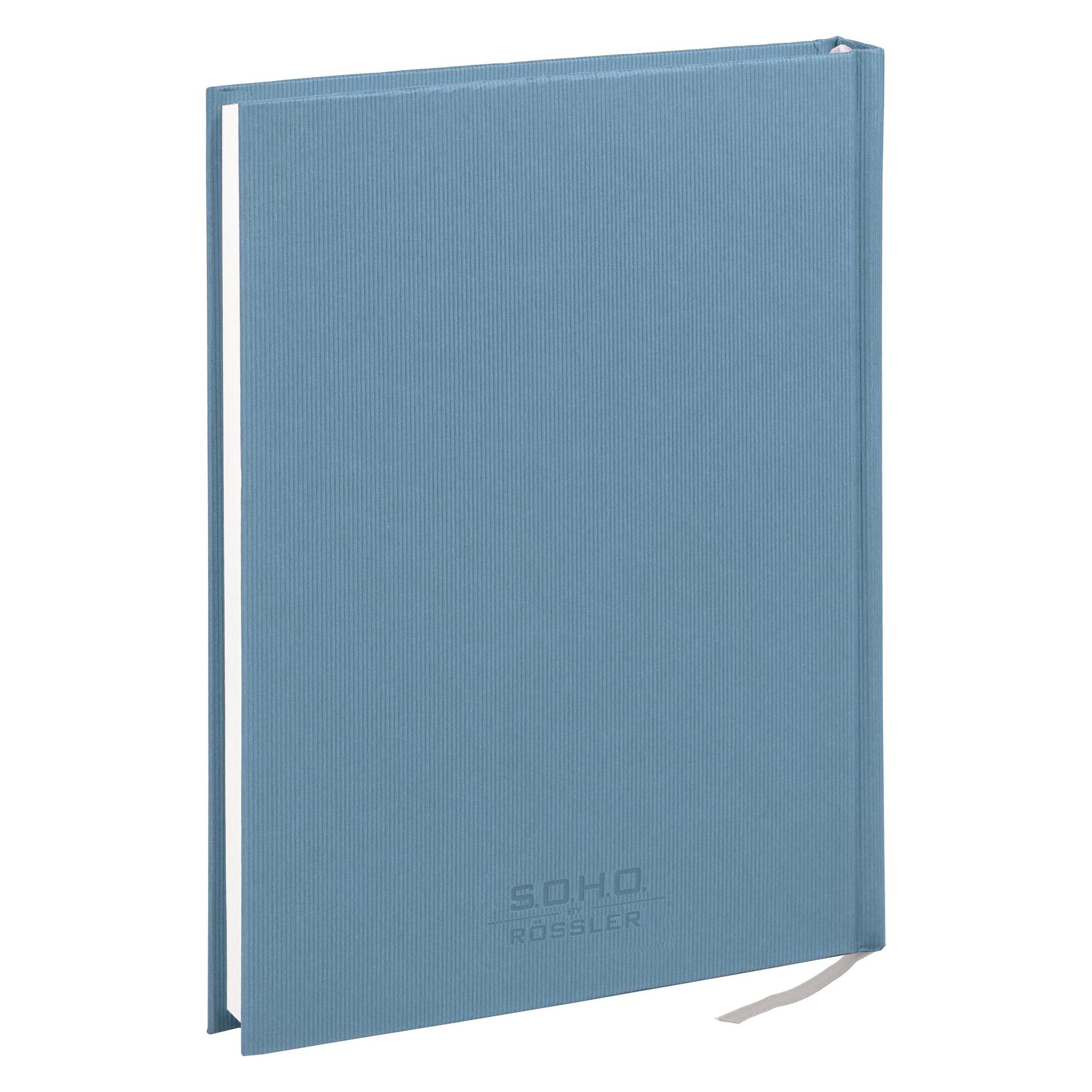 Rössler Notizbuch Soho denim (A5, Blanko, Gepunktet, Harter Einband) (1882452151)