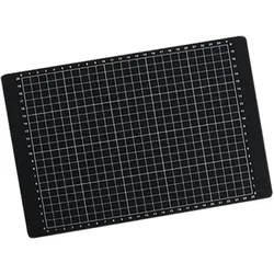 Schneidematte A4, 30 x 22 cm, selbstheilend, mit Raster, Kunststoff, grau, schwarz