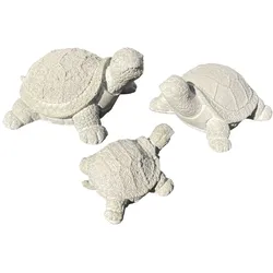 Betonfigur SCHILDKRÖTENFAMILIE - handgefertigte Dekoration für Garten und Haus