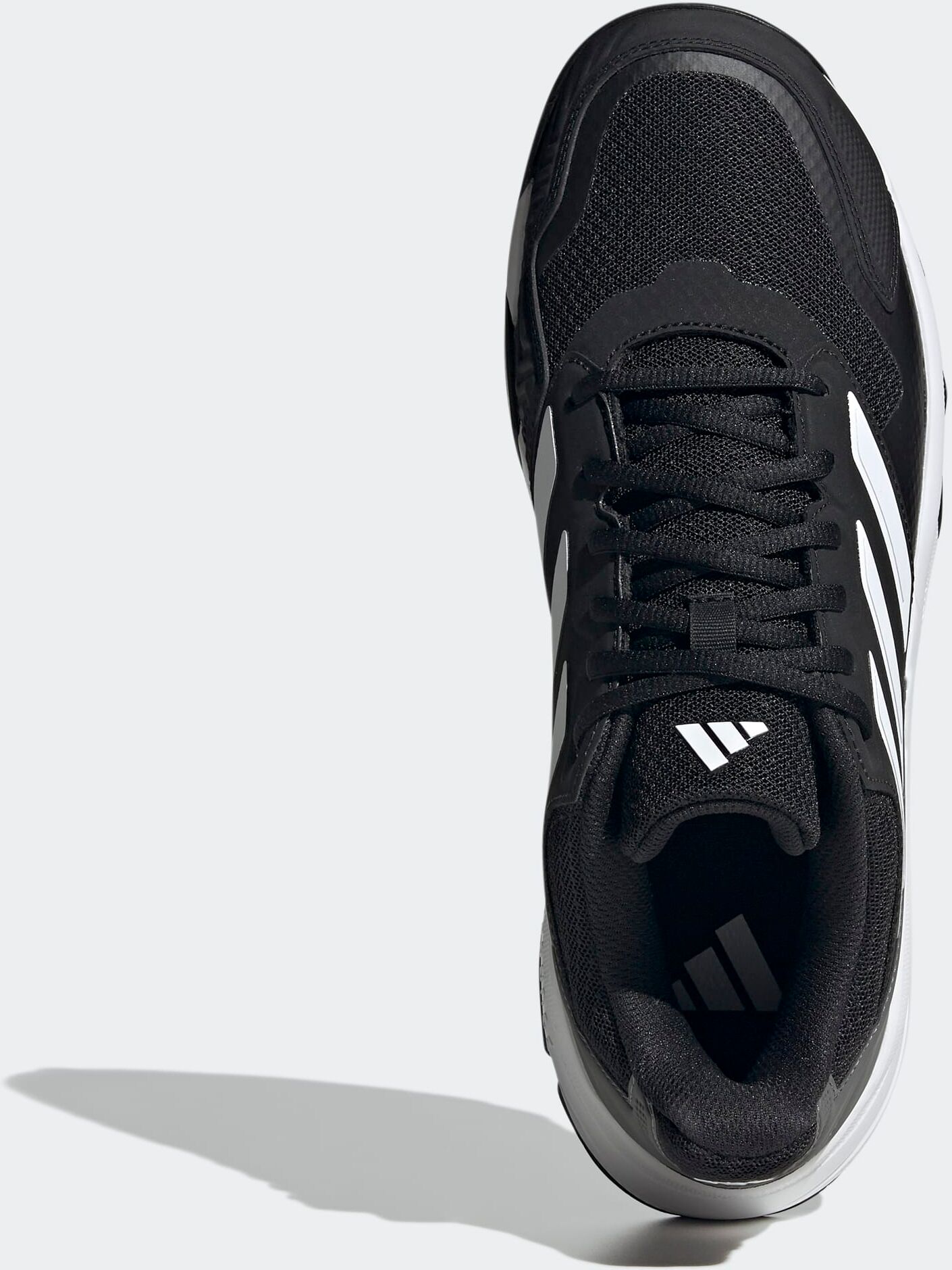 Tennisschuh ADIDAS PERFORMANCE "COURTJAM CONTROL 3", Herren, Gr. 46, schwarz-weiß (core schwarz, ftwr weiß, grau four), Synthetik, Textil, Schuhe Tennisschuh, für Hartcourt, All-Court