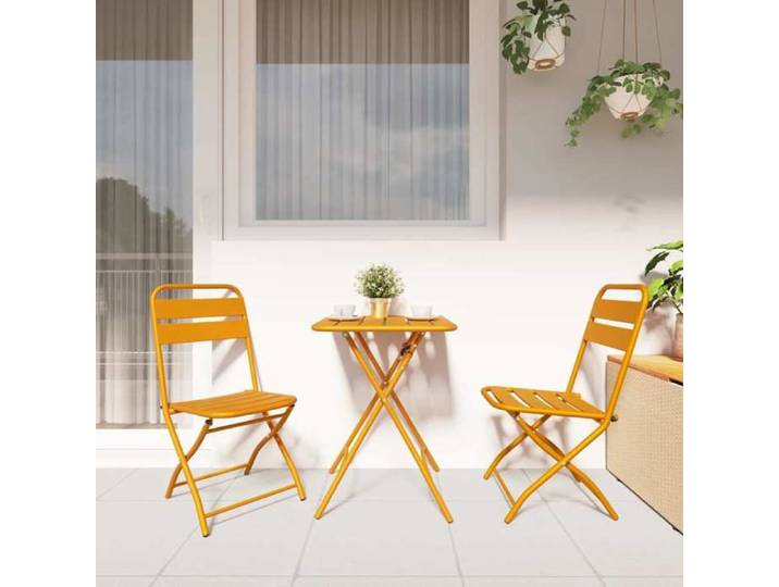 Moutarde Siège de jardin - Chaise de jardin pliante - (2 pcs) - Moutarde 42x52x82 cm C2267