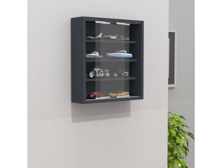 Vitrine suspendue Agisa 37 x 40cm Gris/Anthracite