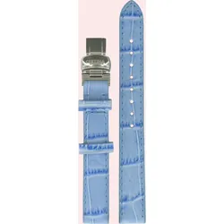 Certina - Leder Ds Prime Lederband Blau 13/12mm C600011381 - alligator-prägung,blau,kalb