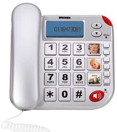 Brondi TELEFONO A FILO C/TELECOMANDO X SOCCORSO SUPER BRAVO PLUS