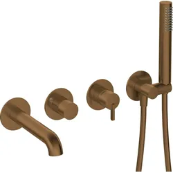 Neuesbad Serie 600 4-Loch Wannenarmatur Unterputz ,Oberfläche: bronze gebürstet NB1BQS_C18P1