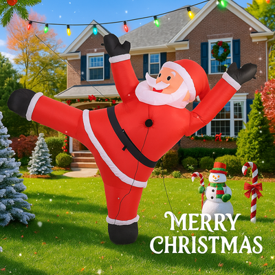 DynamicDeals LED Home Supplies, Christmas Series Holiday Inflatable, Santa Claus Model Climb, Ornament Gift, Yard Lawn Decor 77hw 190lyc 174