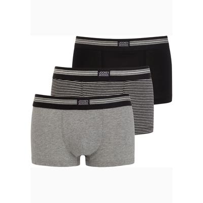 Trunk JOCKEY "Cotton Stretch", Herren, Gr. 3XL, schwarz (schwarz stripe), Single Jersey, Obermaterial: 95% Baumwolle, 5% Elasthan, Unterhosen, mittlere Bundhöhe