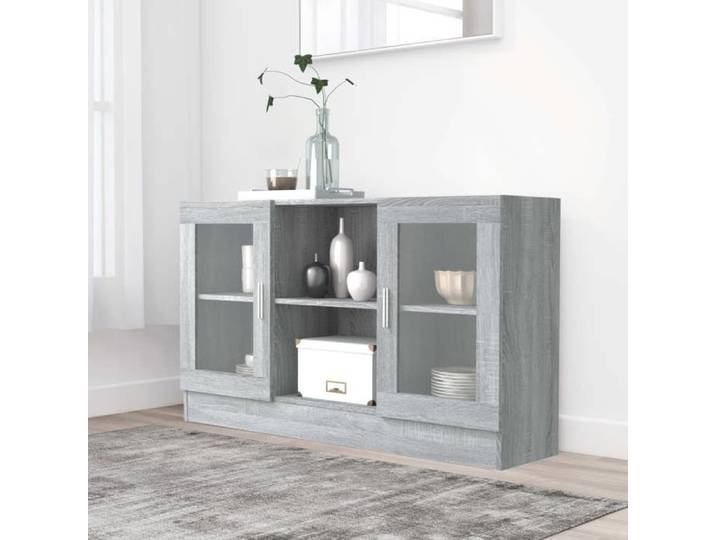 (NOUVEAU)Buffet bahut - Design Moderne - Armoire à Armoire à vitrine Sonoma gris 120x30 5x70 cm - bois d'ingénierie 50532