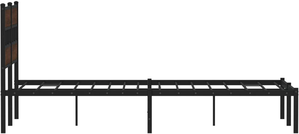 Vidaxl Bed Frame Without Mattress With Headboard 160X200 Cm Brown Oak 120 x 200 cm