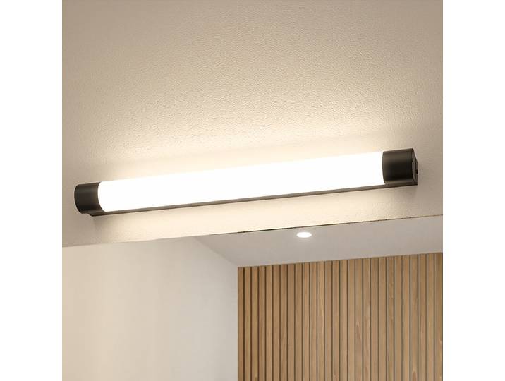LED-Badleuchte 70cm Schwarz/Schwarz Acrylglas Aluminium LED LED-Platine