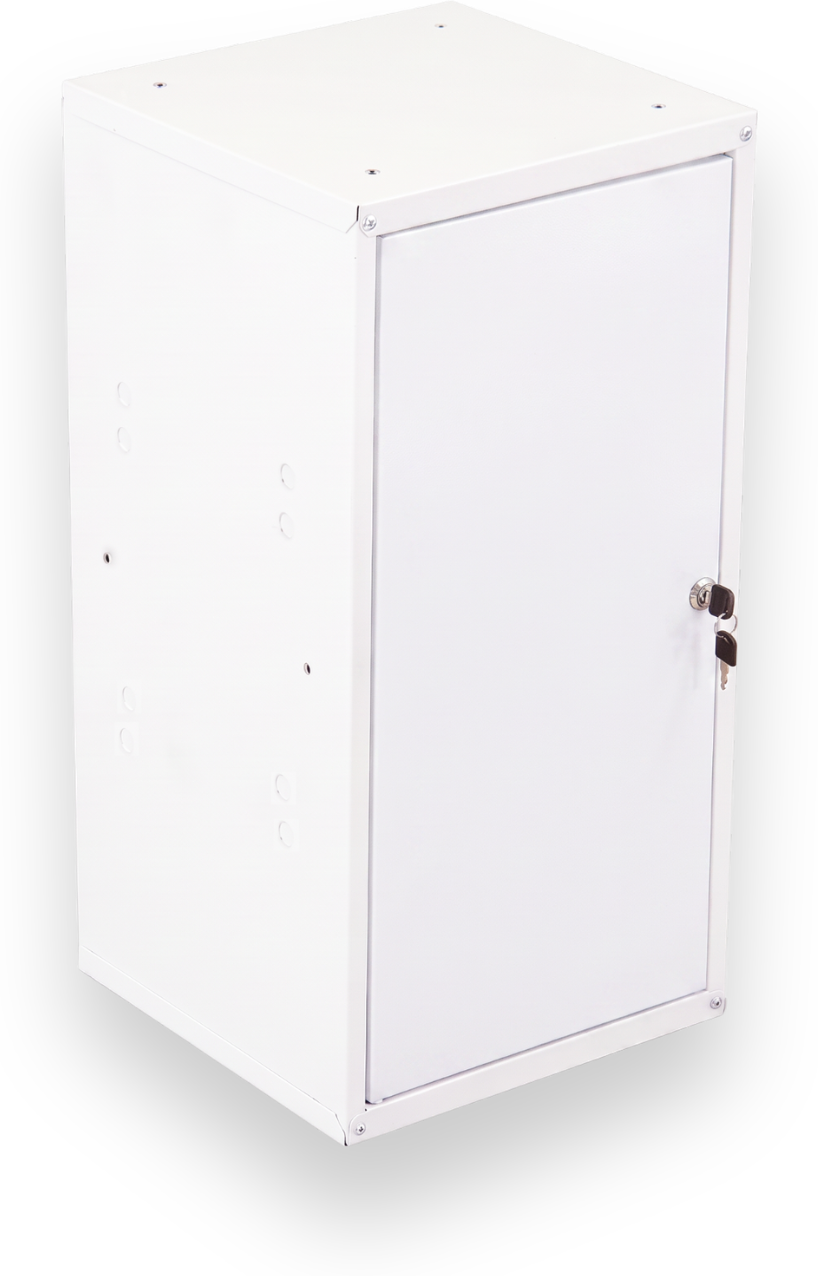 B2B Partner Einzelschließfach aus Metall, 700 x 350 x 350 mm, Zylinderschloss, graue Türen