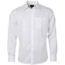 Baumwollhemd Langarm "JN682" - L - white