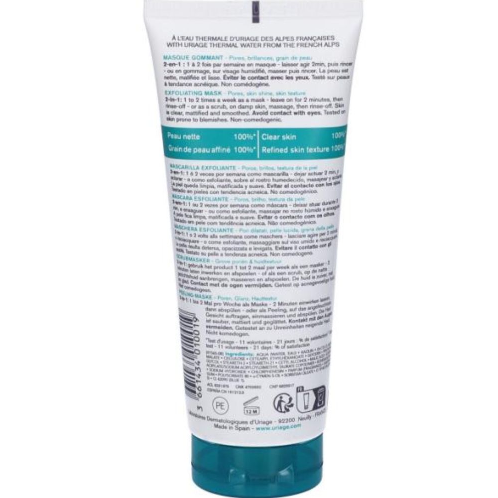 Uriage Hyséac Exfoliating Mask, Oily to Combination Skin 100mL