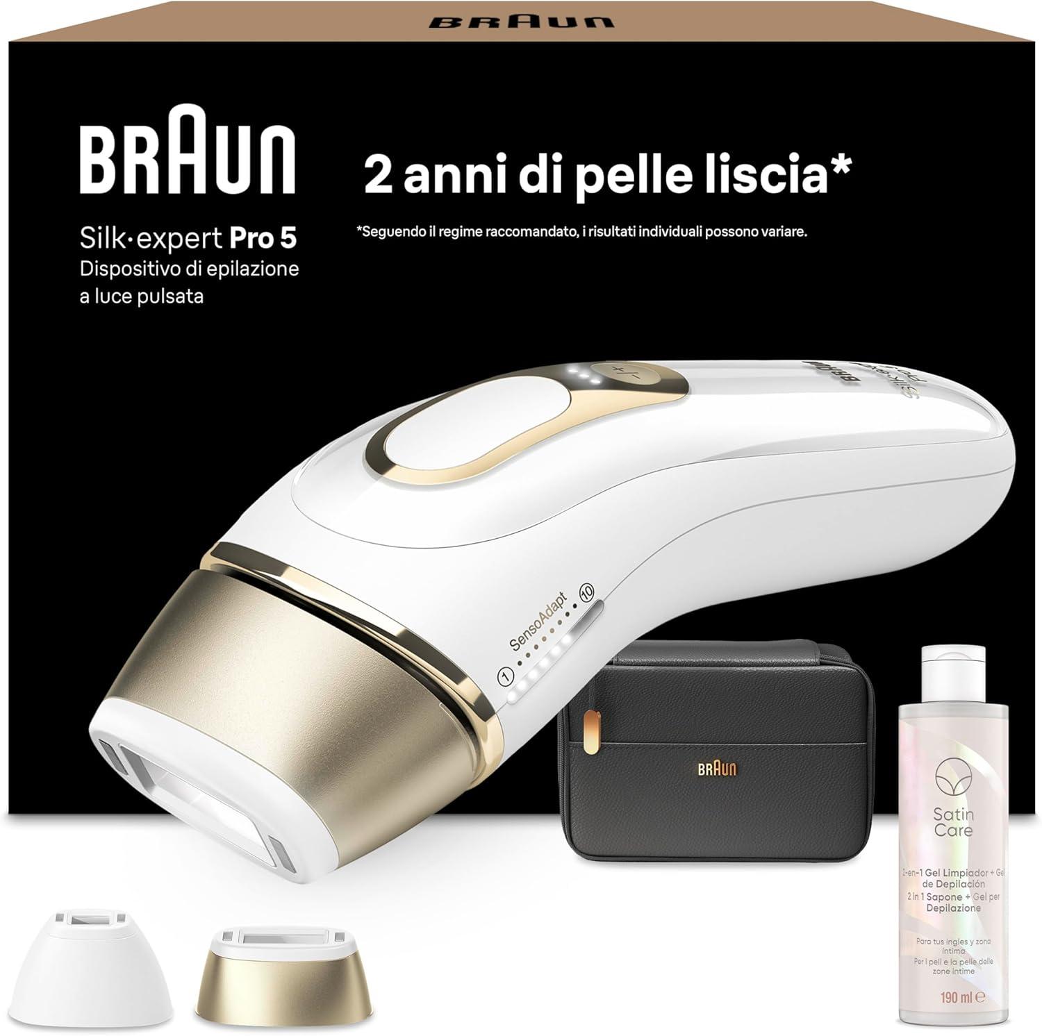 Braun Epiliergerät Haarentfernung Silk expert Pro 5 sanfte dauerhafte Anwendung für zu Hause