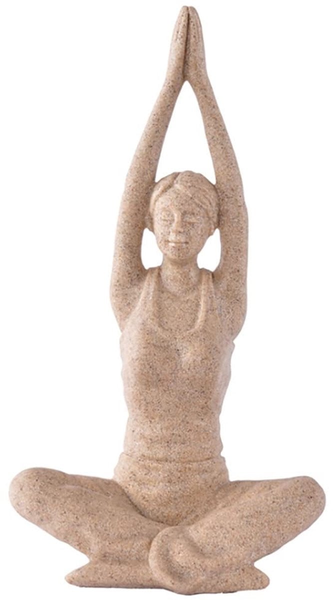 Dailygoods Dailygoody Yoga Meisje Beeldje voor Binnen - Creatieve Hars Beeldhouwkunst Decoratie