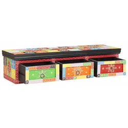 Helloshop26 - Rechteckiges TV-Möbel mit Stauraum 100 x 30 x 24 cm modernes Design aus Mangoholz