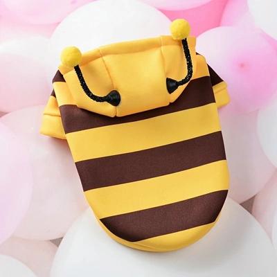 Uplifted Goods Bee Costume Hoodie For Pets Cozy Winter Outfit For Small Dogs And Cats bee m