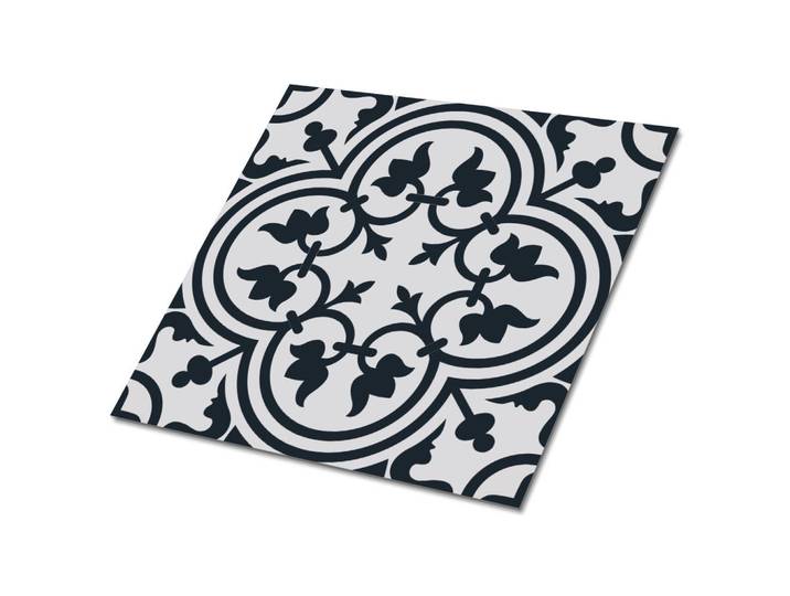 Tulup Selbstklebende Wandfliesen 9 Stück 30x30 cm - Pflanzenmuster, Grau, Quadratisch, 30x1.6x30 cm, Tapeten & Wandverkleidungen, Wandtattoos & Sticker