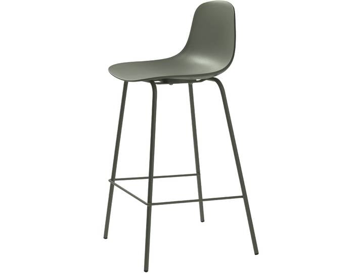 Barhocker 2er-Set Whit olivgrün Polypropylen H 93 cm - Barhocker 2er-Set