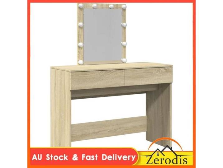Coiffeuse avec LED chêne sonoma 100x40x130 cm -BK848194 (PLA)