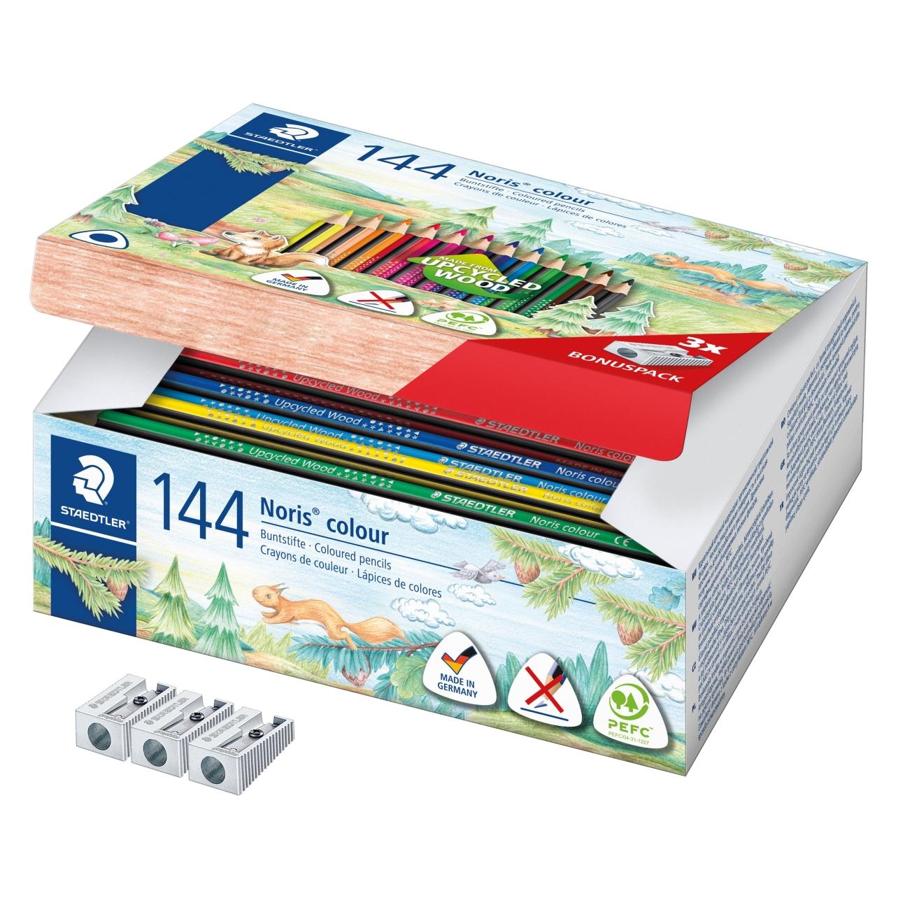 Staedtler Dreikant-Farbstift Noris colour, 144er Karton-Box (144x) (187 C144)