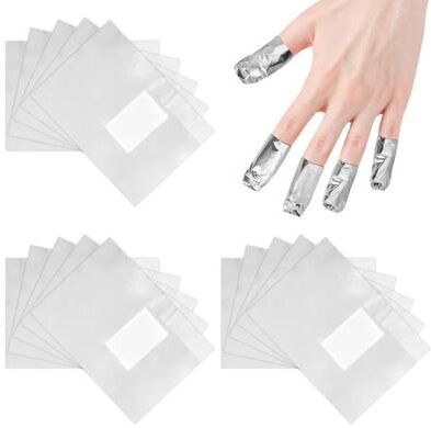 Inspired Living Professional Nail Foil Wraps For Gel Polish Removal With Cotton Pads 500 Or 1000 Piece Pack 500pcs