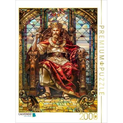 CALVENDO Puzzle König auf dem Thron | 2000 Teile Lege-Größe 90x67cm Foto-Puzzle für glückliche Stunden