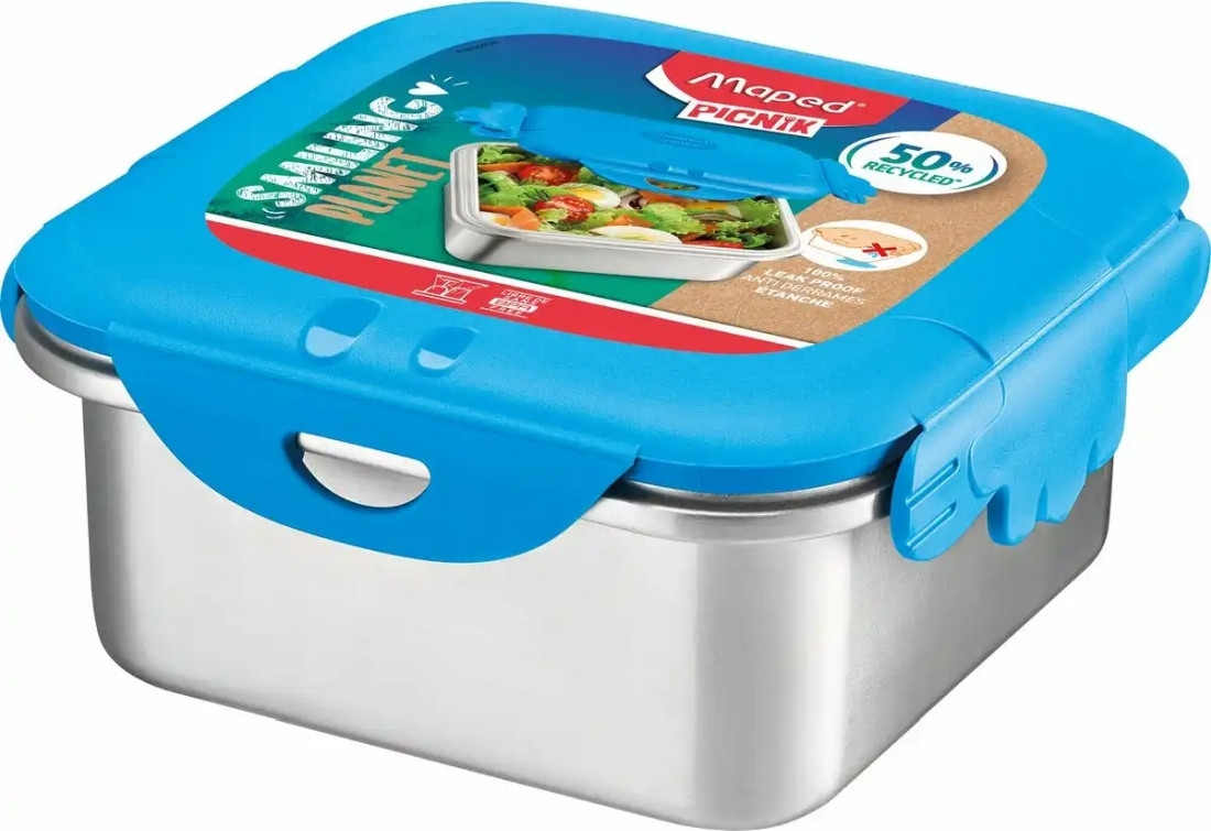 Maped PICNIK Smiling Planet lunchbox, 1 liter, blauw/roestvrij staal