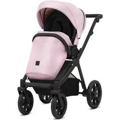 Kunert, Kinderwagen, BRAV 3in1 Öko-Leder Kinderwagen in Rosa mit Gelrädern und Cosmo Autositz