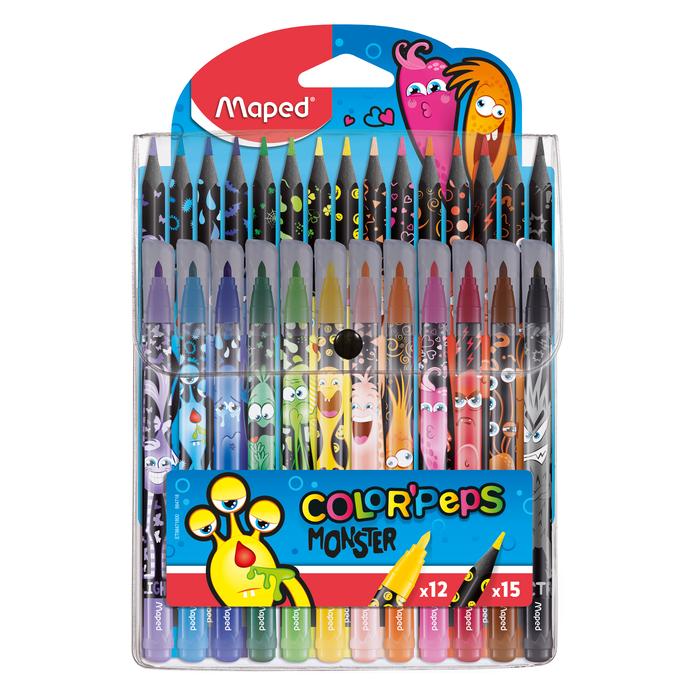 Maped Color'Peps Monster set - 12 markers / 15 pencils (984718) (27x) (984718)