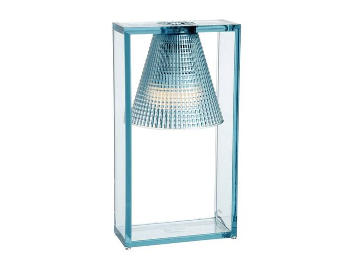 Lampe à poser Light Air Sculped bleu clair - Kartell Light-Air - Salon / séjour - Design - Plastique - Avec abat-jour