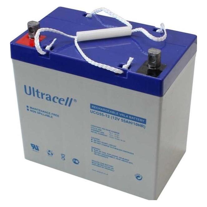 Ultracell Akumuliatorius UCG55-12 (55Ah, 12V, żelowy, głębokie rozładowanie) (4251292633360)