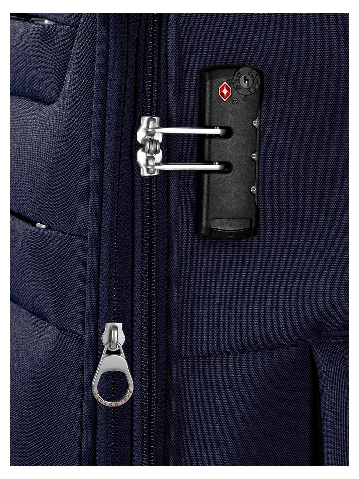 Weichgepäck Koffer-Set 3-teilig | Reise-Trolleys aus hochwertigem, robustem Polyester Material | für Damen und Herren | 4 Doppelrollen & TSA-Schloss | Chicago Serie