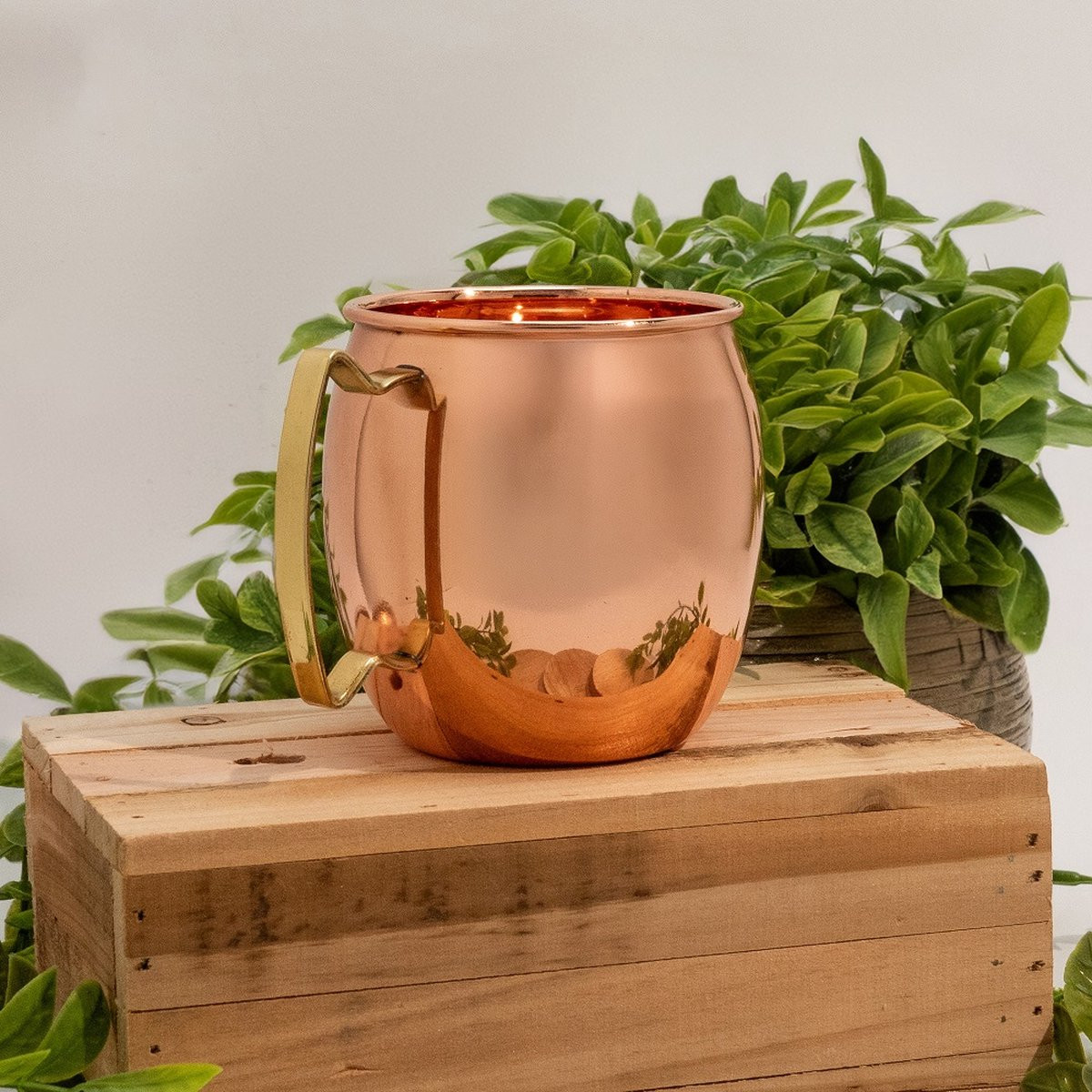 Copper Specialist Puur Koperen Mok Glad - 470 ml