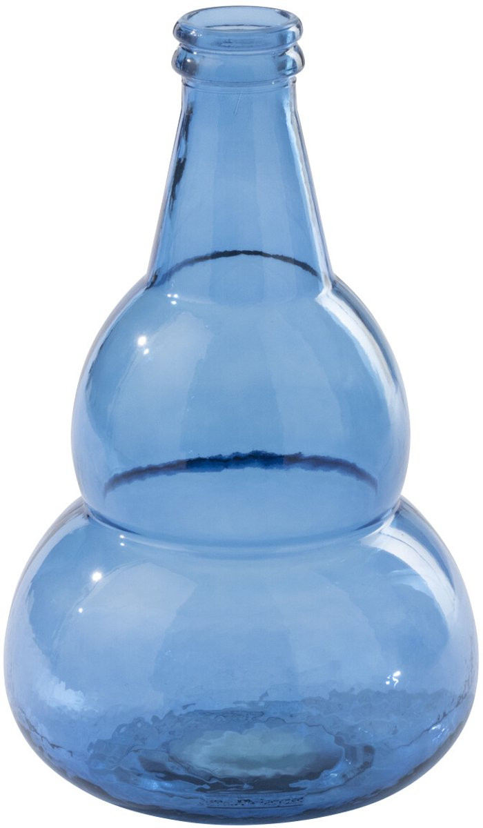 J-Line glazen vaas blauw