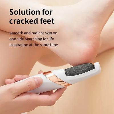 Inspired Living Rechargeable Electric Foot File Callus Remover USB Pedicure Tool For Smooth Heels Rechargeable Electric Foot File Callus Remover USB Pedicure Tool For Smooth Heels