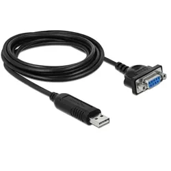 DeLOCK 66281 Serien-Kabel Schwarz 1,8 m RS-232 USB Typ-A
