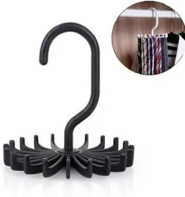 Inspired Living 360 Rotating Tie & Scarf Organizer Hanger With 20 Hooks Compact Closet Space Saver b