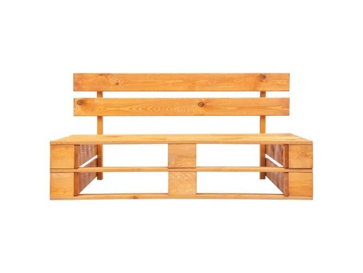 BETTEVE Banc palette de jardin Bois Marron miel