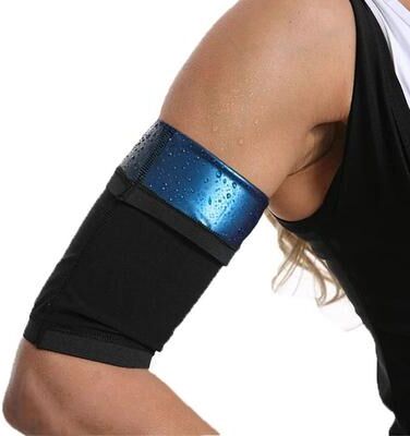 Uplifted Finds Arm Trimmer Wraps Sauna Slimming Sleeves Fat Burning Sports Armbands l xl inner Blue