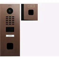 DoorBird D2201FV EKEY sLine IP Video Türsprechanlage – Echte Baubronze