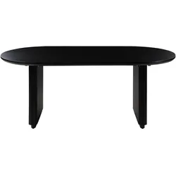 Esstisch oval Mango 220x100x76x76 schwarz lackiert BARCELONA #125