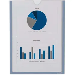 Ultradex, Informationsschild, Infotaschenbox magnetisch für DIN A4 302x225mm VE=5 Stück grau