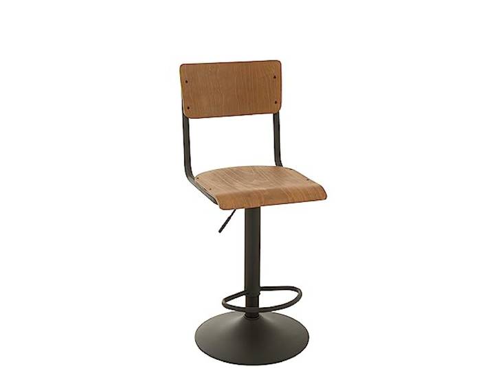 J-Line Barstoel Hout/Metaal Bruin - 2 stuks