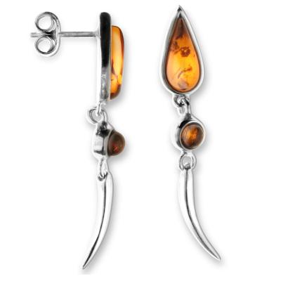Paar Ohrstecker OSTSEE-SCHMUCK "Ostsee-Schmuck Ohrhänger Luise Ohrhänger Luise", weiß, Ohrringe, Damen, 41x7mm, Silber 925 (Sterlingsilber)