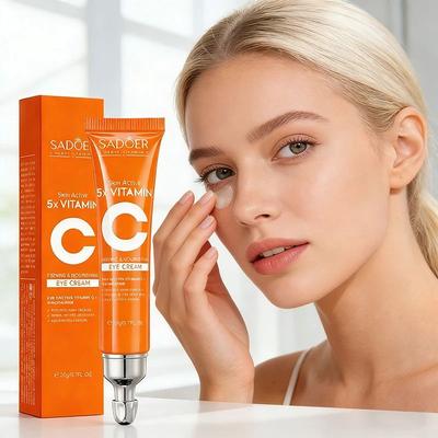 Inspired Finds SADOER Vitamin C Eye Cream For Dark Circles And Eye Bags Brightening Moisturizing Treatment SADOER Vitamin C Eye Cream For Dark Circles And Eye Bags Brightening Moisturizing Treatment