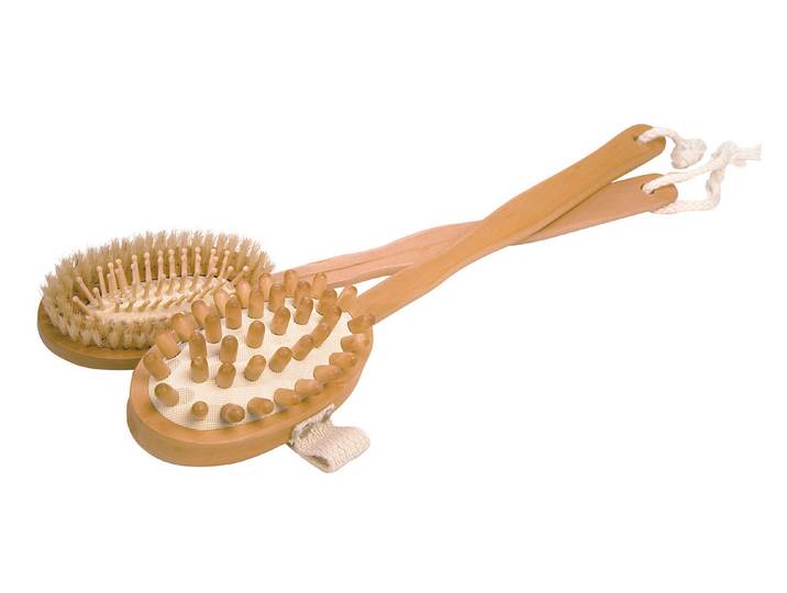 Croll & Denecke Cellulite-Bürste mit Holznoppen 43.5 cm