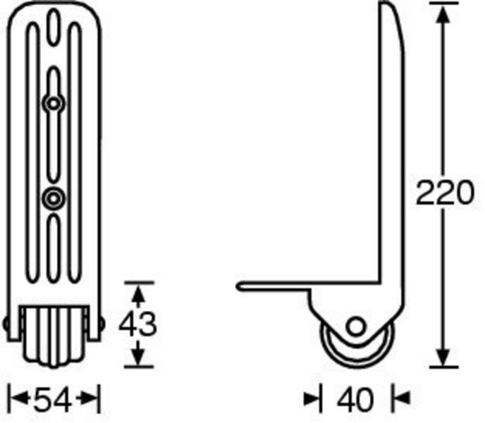 Adam Hall 3782 Edge Castor 40mm