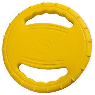 The Handy Homestead Flying Disc Dog Training Toy Interactive Outdoor Chew Toy For Puppies And Dogs, Floating Water Toy yellow