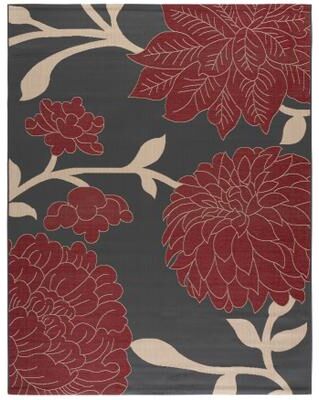 SAFAVIEH Courtyard Alison Floral Indoor/ Outdoor Waterproof Patio Backyard Rug